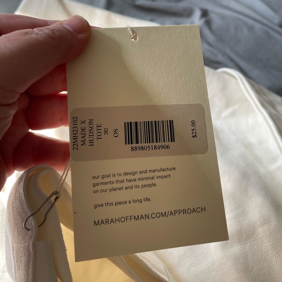 NWT, Mara Hoffman MADE X Hudson canvas shopping tote bag - Picture 2 of 5